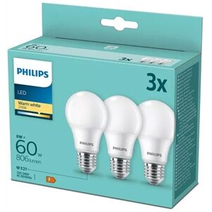 Philips LED 60W A60 E27 WW FR ND 3PF 3er