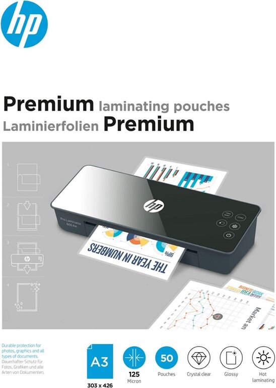HP Premium Laminierfolien A3 125 Mic Laminierfolie