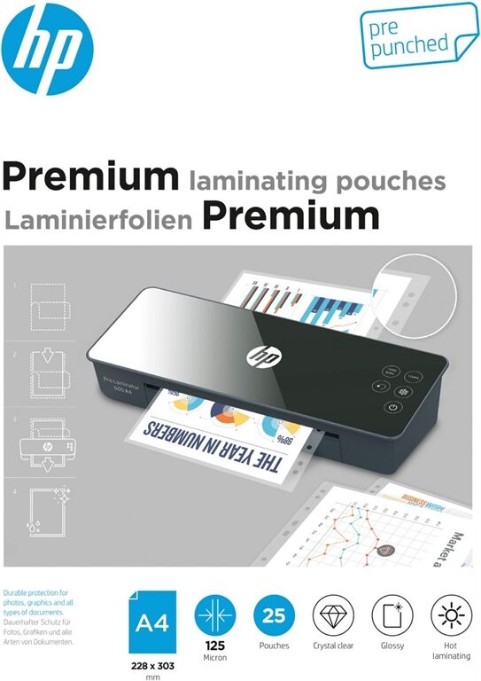 HP Premium Laminierfolien A4 125 Mic Laminierfolie